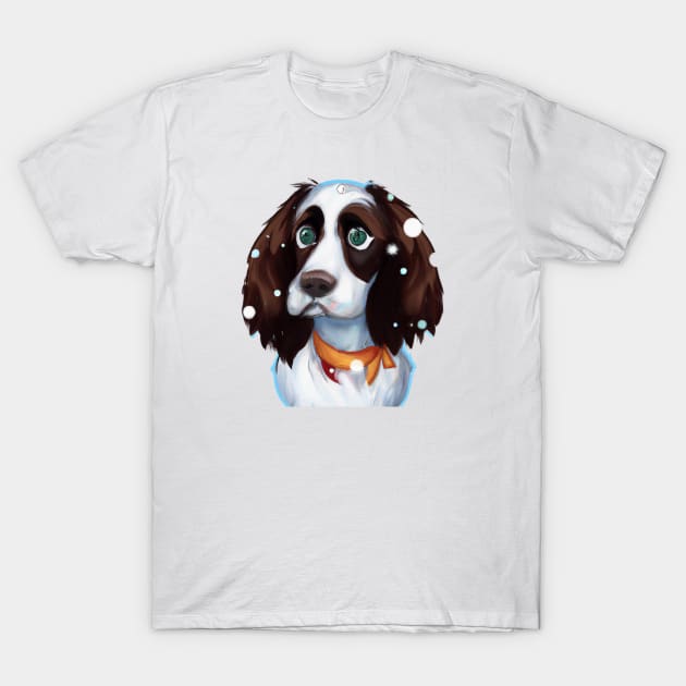 Cute English Springer Spaniel Drawing T-Shirt by Play Zoo